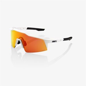100% Speedcraft SL Soft Tact Off White Sunglasses HiPER Red Mirror Lens - Image 1