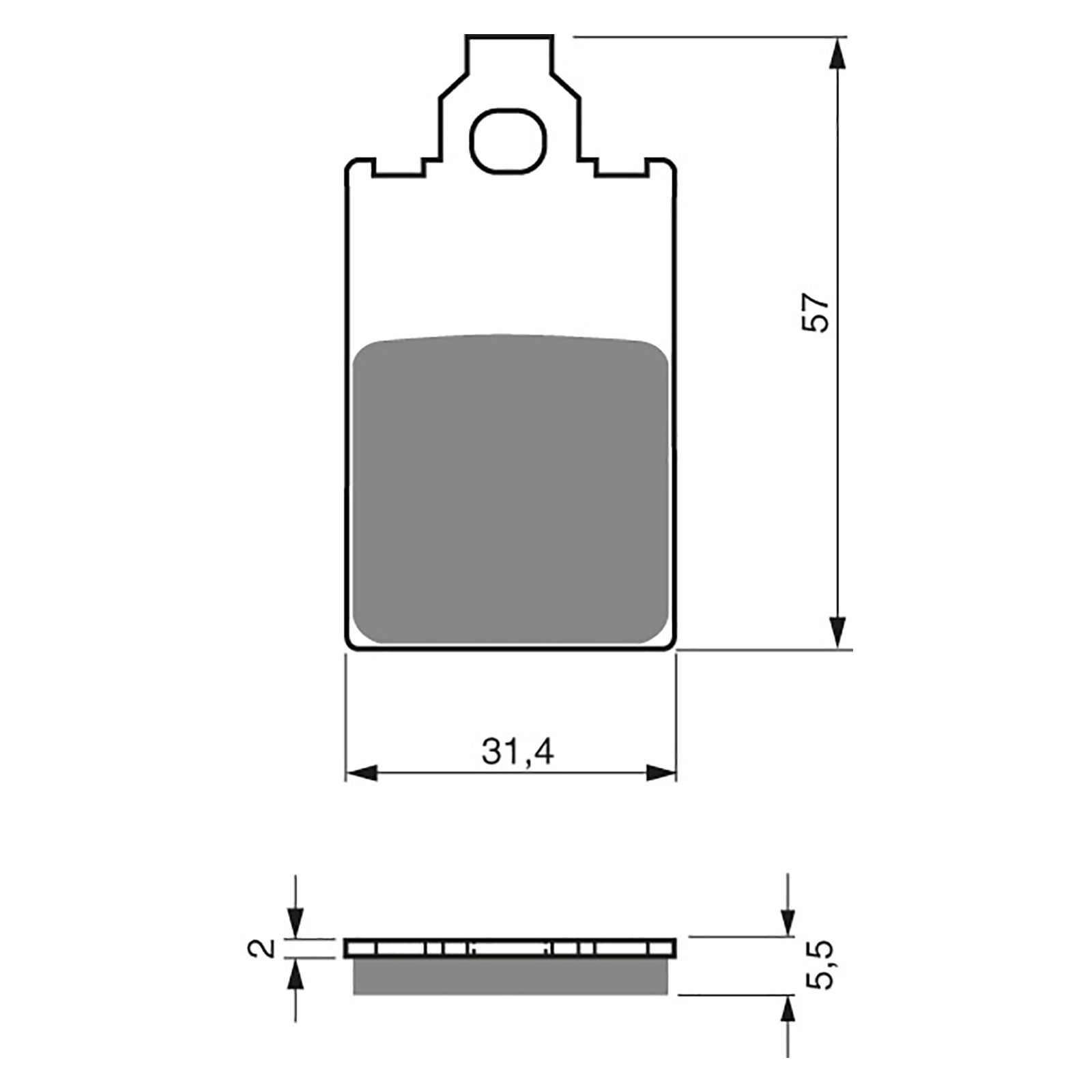 BRAKE PADS GOLDFREN SINTERED SPORTS GF115 - S3 ( PH90 ) - Image 1