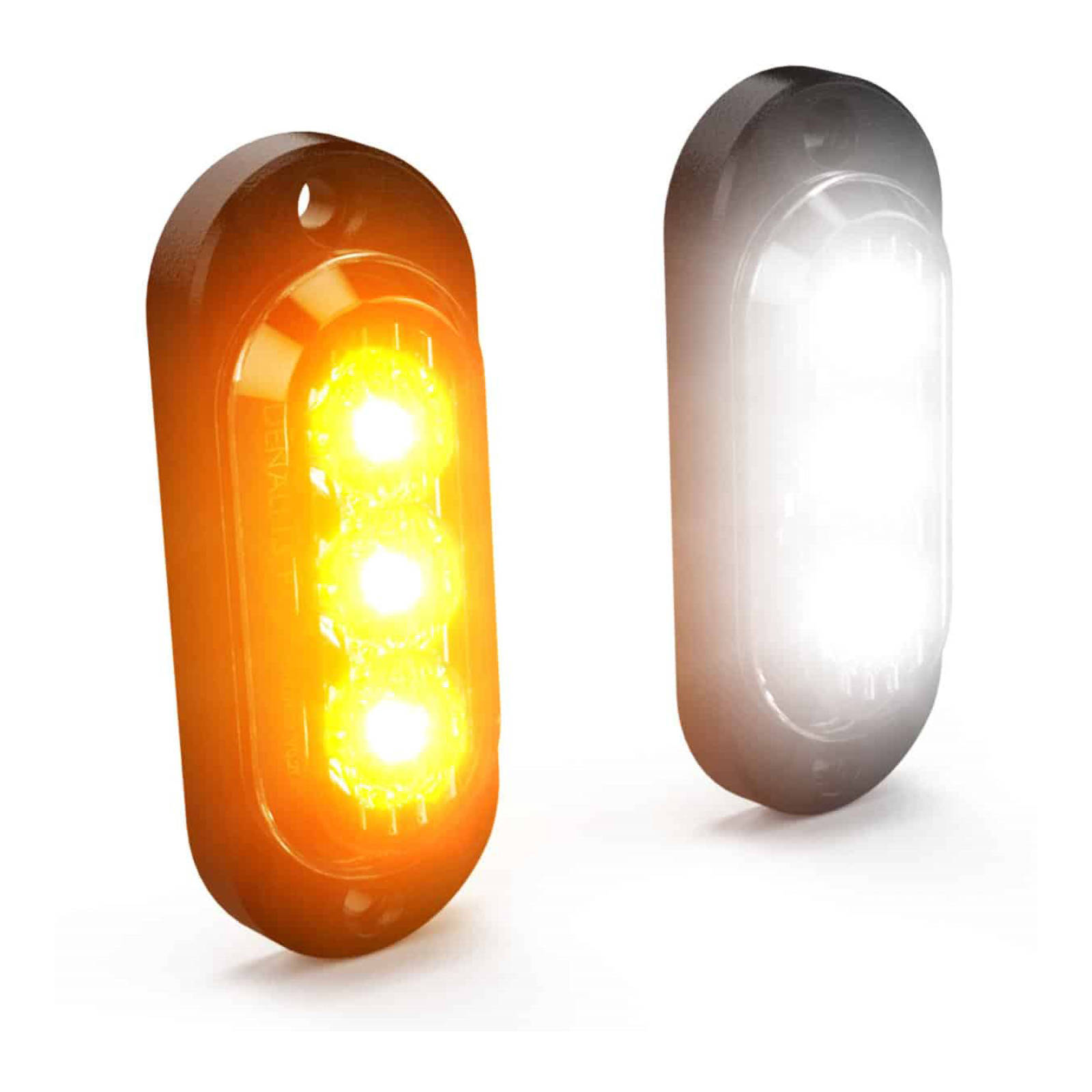 Denali T3 Front Turn Signal / DRL Pods White/Amber - Pair - Image 2