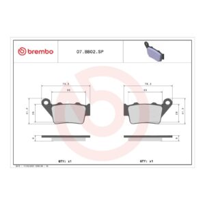 Brembo Brake Pad - Sintered Rear - Image 2
