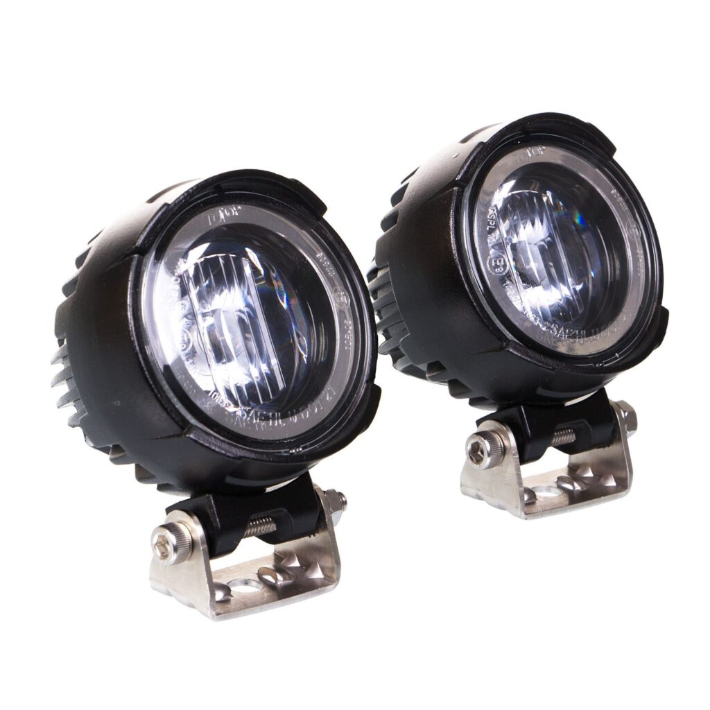 WHITES LED LIGHT 60MM LENS - PAIR - OSRAM LED - W/HARNESS