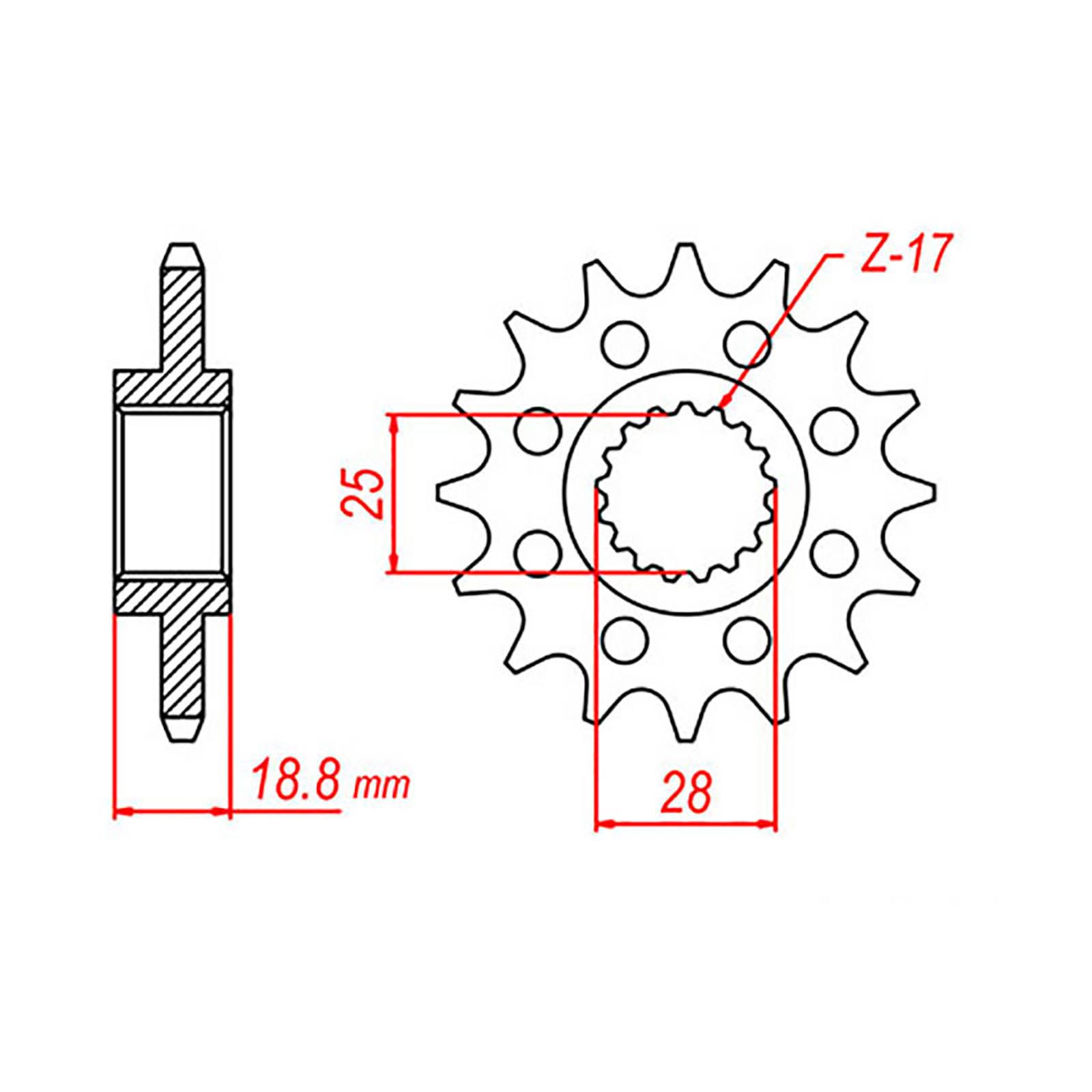 SPKT FRONT OE STEEL 704 15T #525
