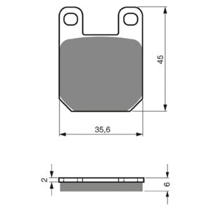 BRAKE PADS GOLDFREN SINTERED SPORTS GF121 - S3 ( PH88 ) - Image 1