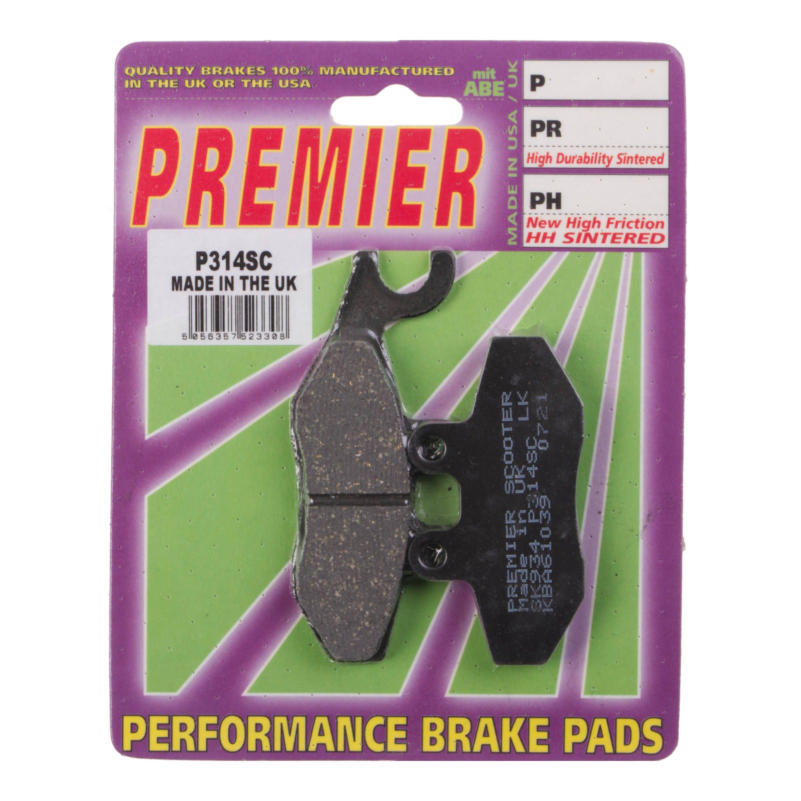PREMIER BRAKE PADS P314 - SCOOTER - Image 1