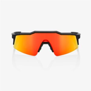 100% Speedcraft SL Soft Tact Black Sunglasses HiPER Red Mirror Lens - Image 2