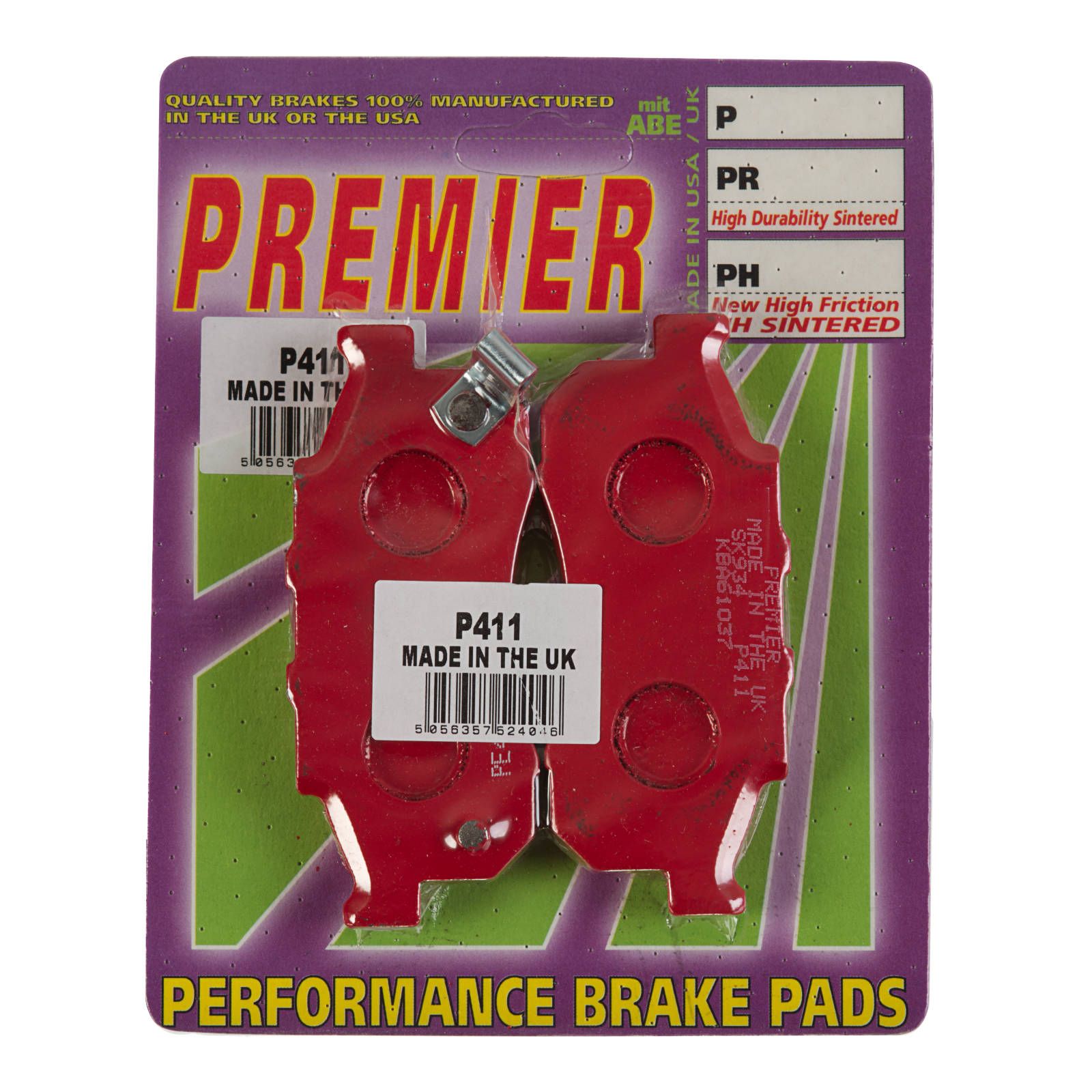 PREMIER BRAKE PADS P411 - HON - Image 1