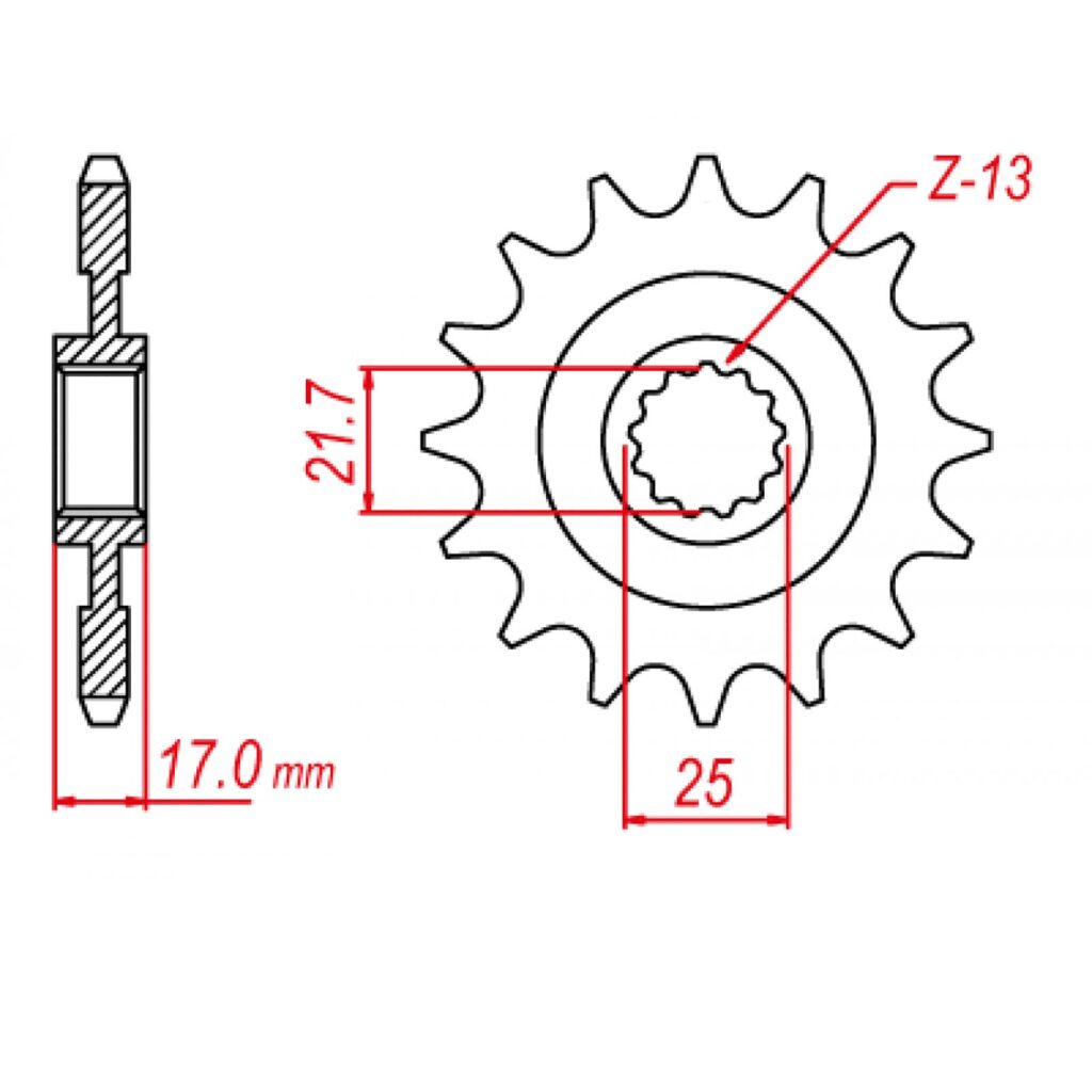 SPKT FRONT OE STEEL 1381 16T #520
