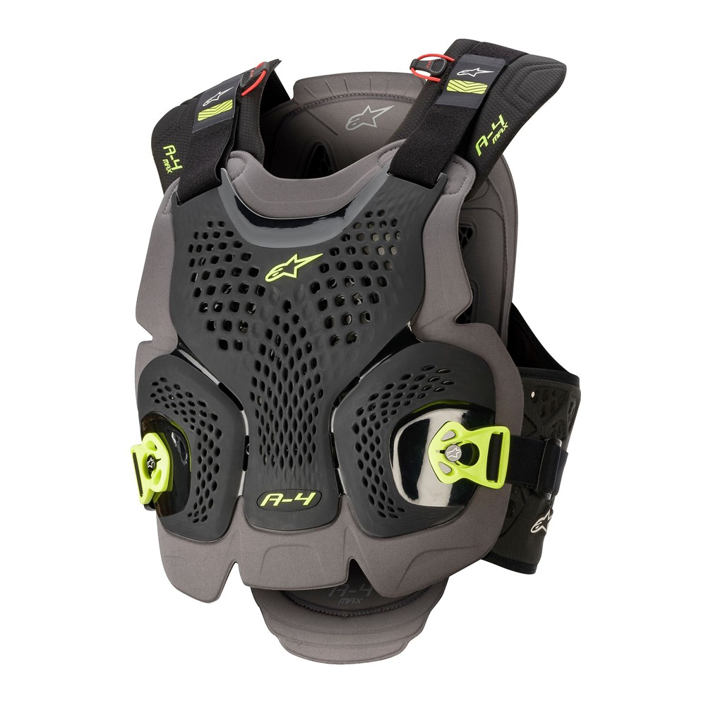 Chest Protector Alpinestars A-4 Max Black/Anthracite/Yellow Fluoro