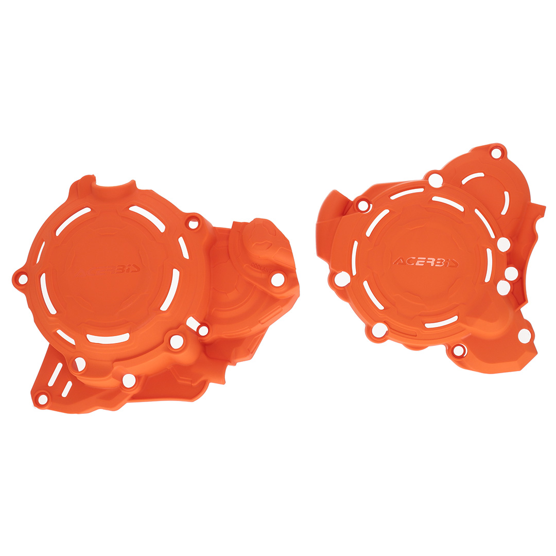 !Acerbis X-power Engine Case Cover Kit Orange 250SX 2023 [] - Image 1