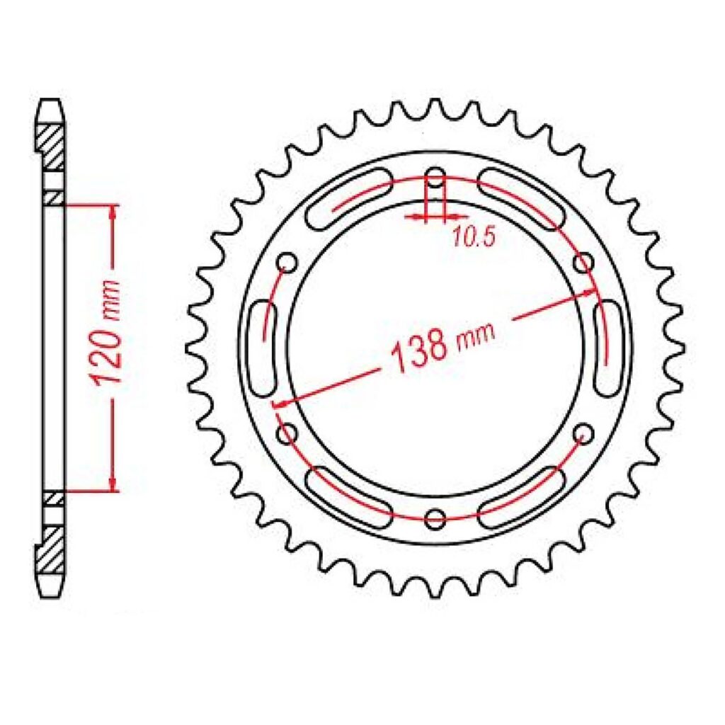 SPKT REAR OE STEEL 1220 36T #520