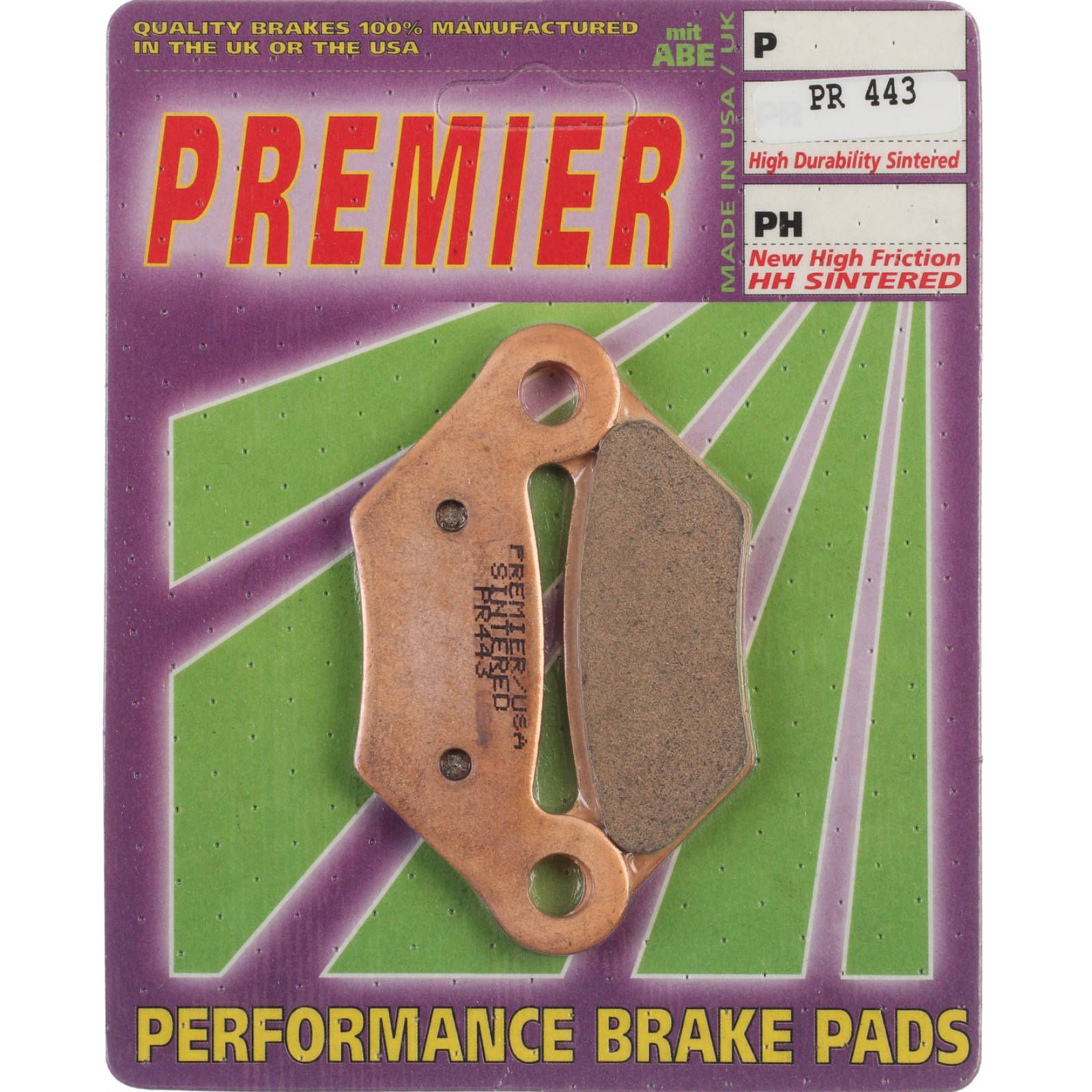 PREMIER BRAKE PADS FULL SINTERED MOTO X JOHN DEERE 10- - Image 1