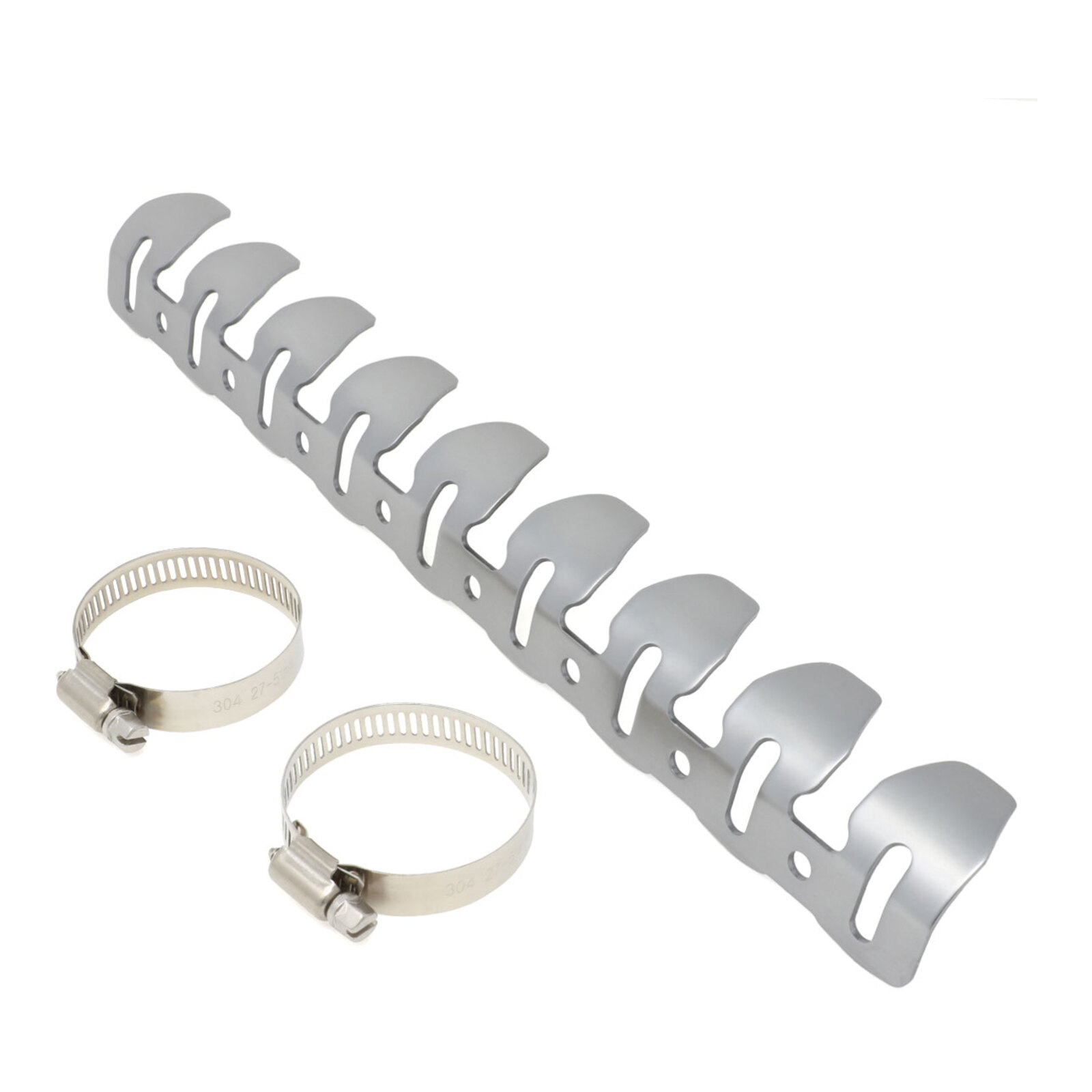 DRC Universal 4-Stroke Exhaust Pipe Guard - Titanium Color - Image 9