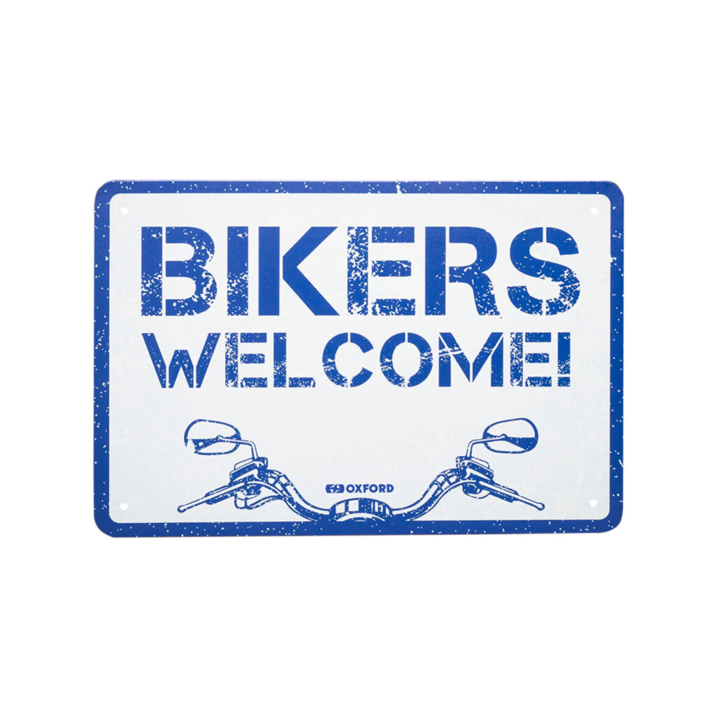 Oxford Garage Metal Sign: Welcome