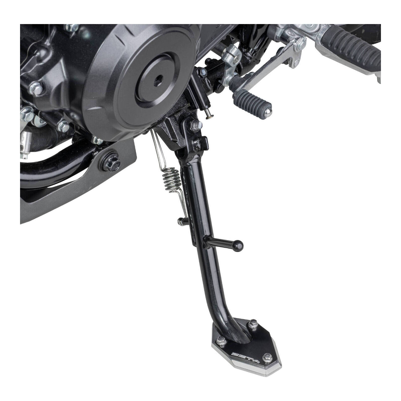 Zeta Side Stand Extender Black/Silver Suzuki V-Strom250 '17-, 1000 '14- - Image 4