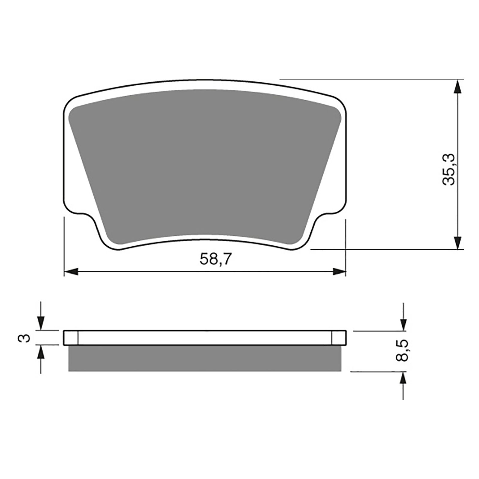 BRAKE PADS GOLDFREN OFFROAD RACING GF260 - K5 ( PR403 ) - Image 1