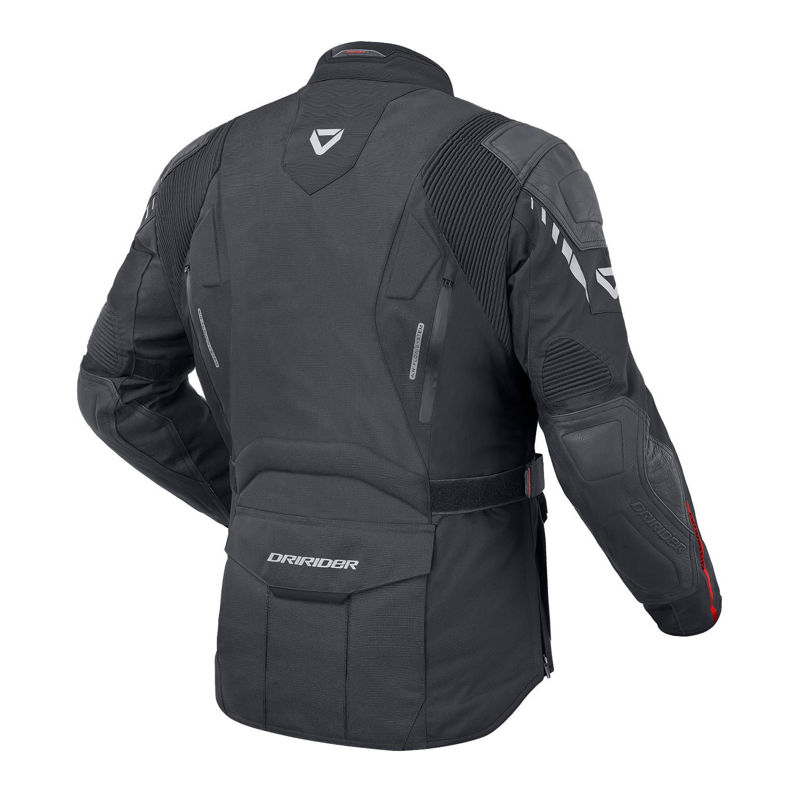 Dririder Nordic V Sports Touring Road Jacket Black/BLack - Image 2