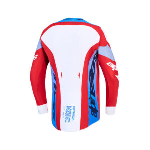 Supertech Dyna Jersey Fire Red/White/Navy/Blue XXL - Image 2
