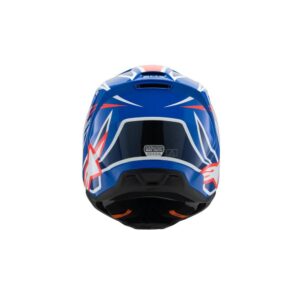 Alpinestars S-M3 Youth Motocross Helmet Wurx Blue/Red/White/Black Gloss - Image 5