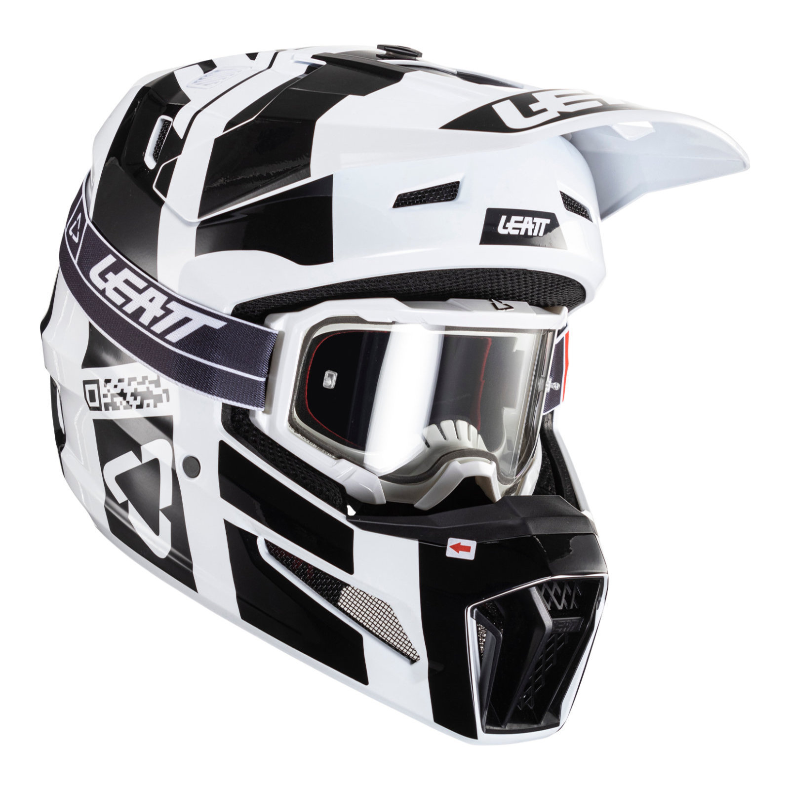 Leatt Moto Helmet Kit 3.5 Black/White - Image 1