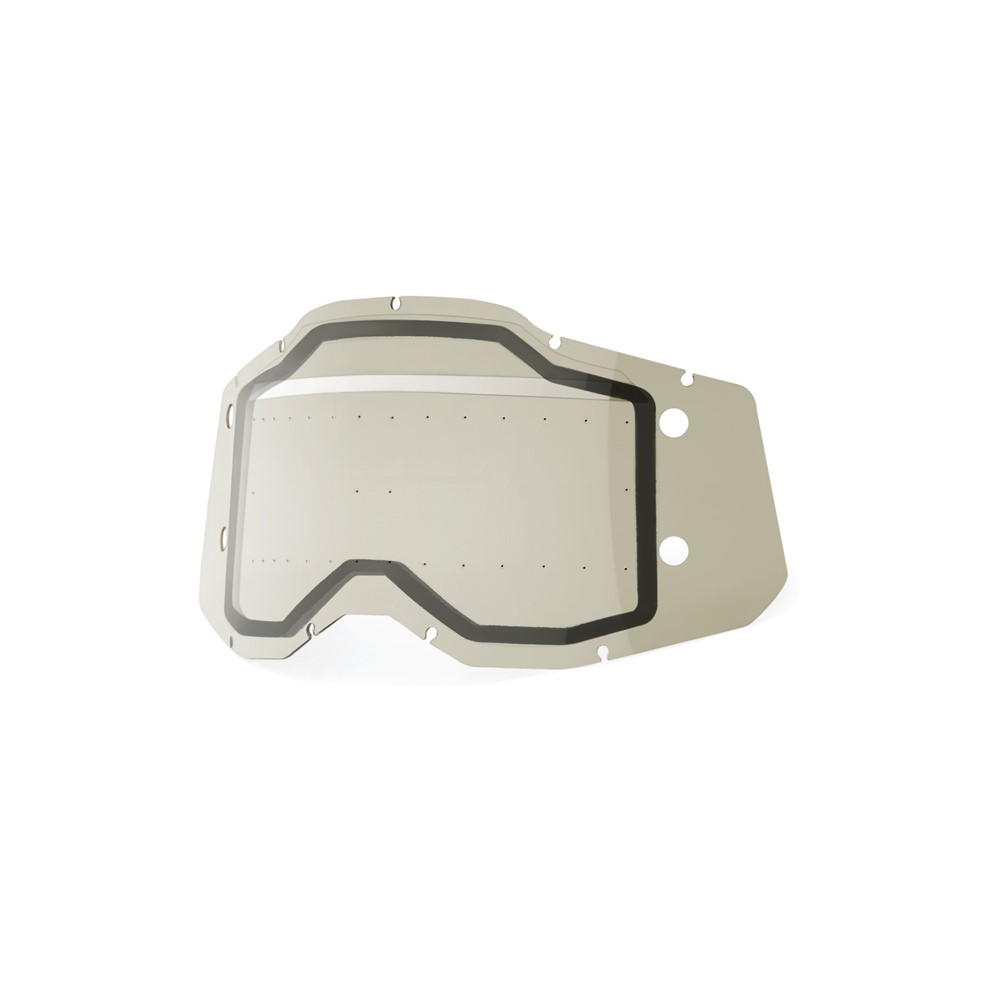100% Racecraft 2/Accuri 2/Strata 2 Forecast Lens - Dual Pane w/Bumps - Smoke