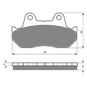 BRAKE PADS GOLDFREN SINTERED SPORTS GF050 - S3 ( PH17 / PH19 - Image 1