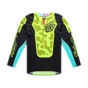Troy Lee Designs SE Pro Myth Motocross Jersey Black/Flo Yellow - Image 1