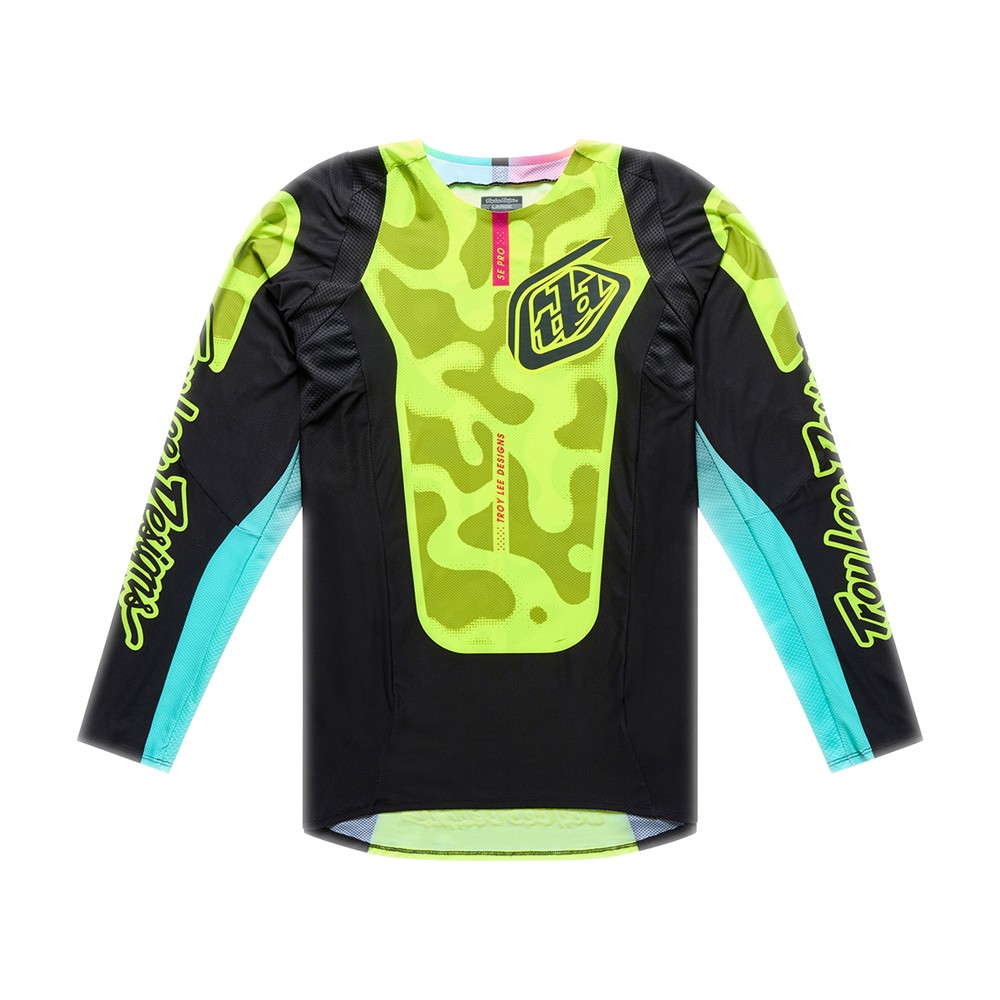 Troy Lee Designs SE Pro Myth Motocross Jersey Black/Flo Yellow
