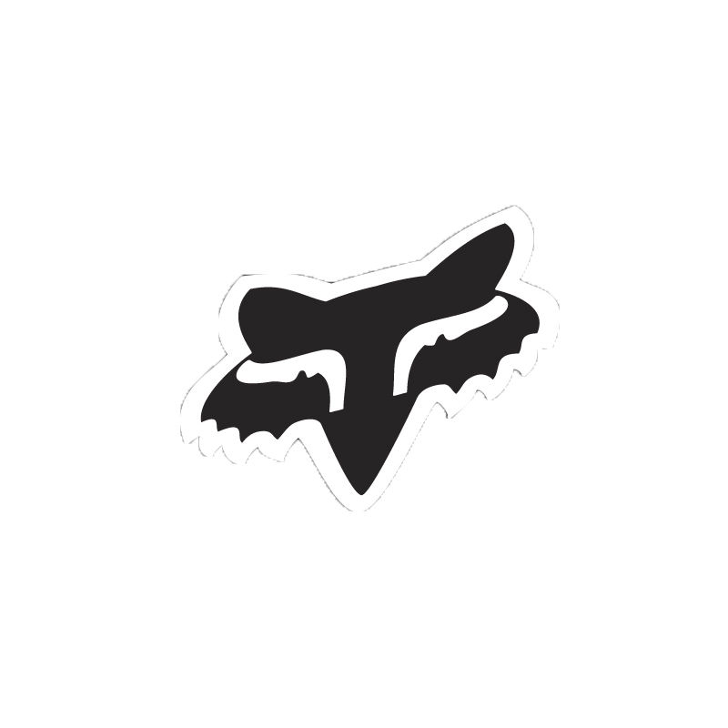 FOX HEAD STICKER 1.75" [BLACK] OS