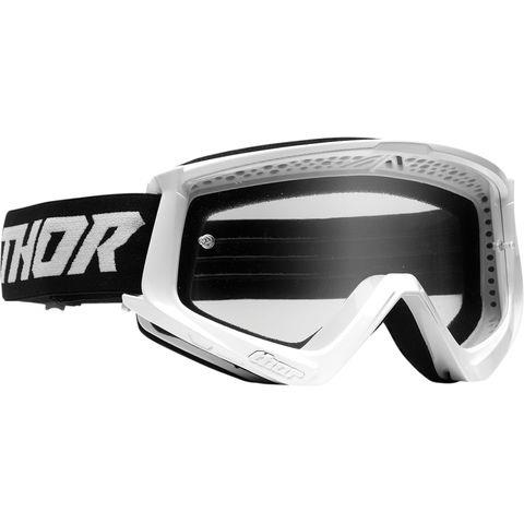 Thor Combat Racer Motocross Goggles White/Black