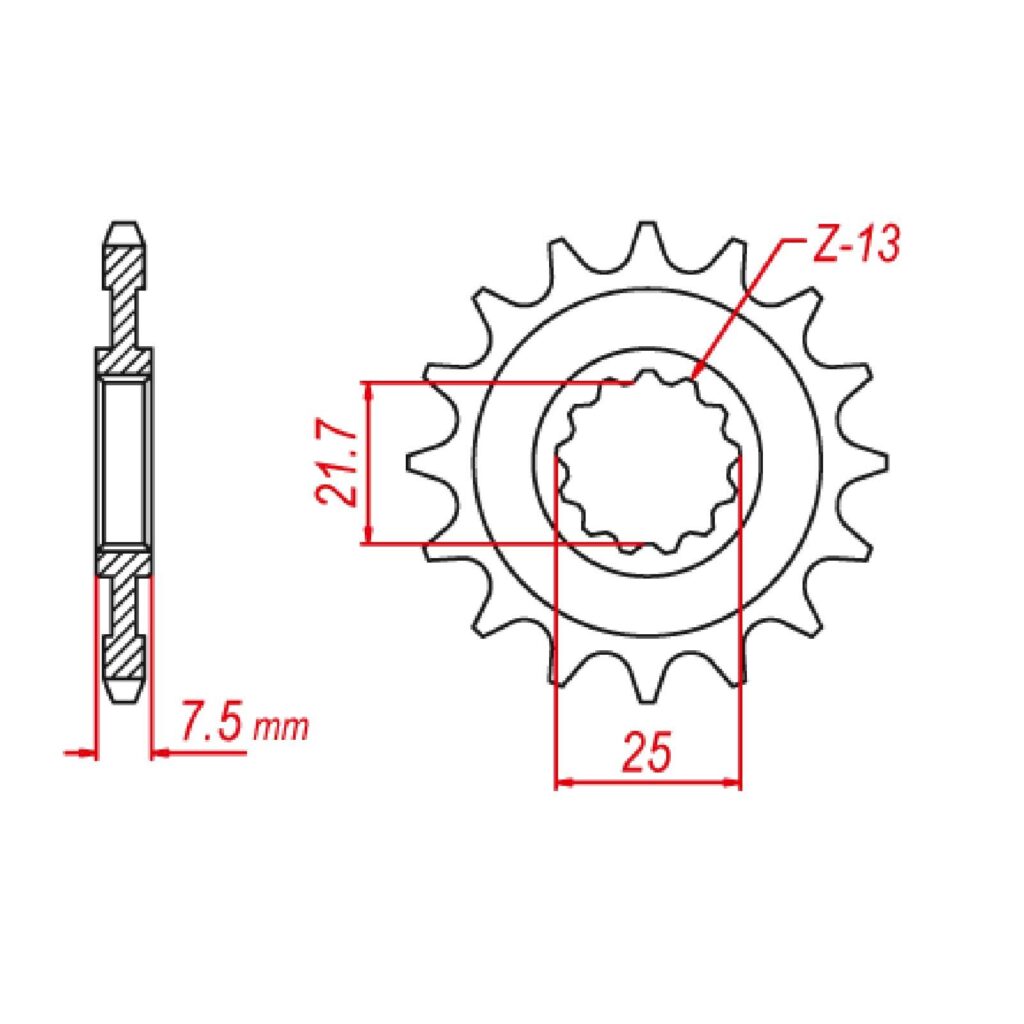 SPKT FRONT OE STEEL 578 15T #520
