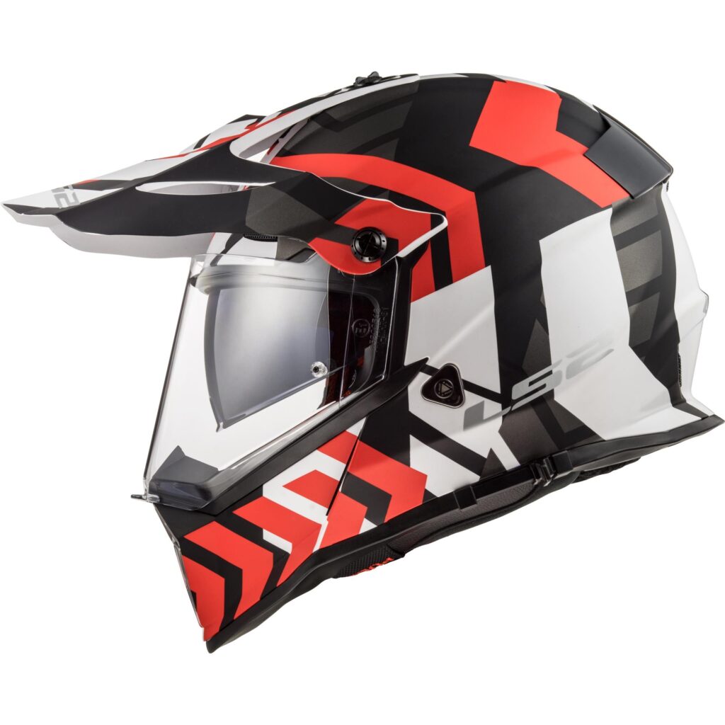 LS2 MX436 Pioneer Xtremem Adventure Helmet Matte Black/Red