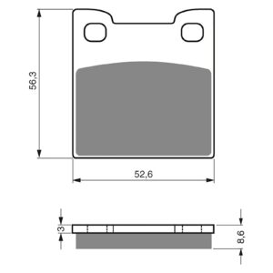 BRAKE PADS GOLDFREN SINTERED SPORTS GF129 - S3 ( PH182 ) - Image 1