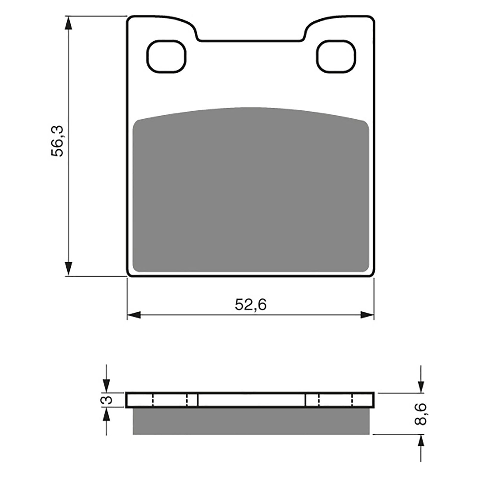 BRAKE PADS GOLDFREN SINTERED SPORTS GF129 - S3 ( PH182 ) - Image 1