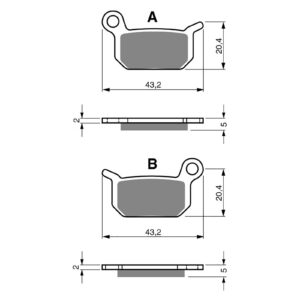 BRAKE PADS GOLDFREN OFFROAD RACING GF190 - K5 ( PR320 ) - Image 1