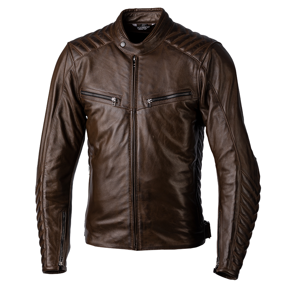 RST Roadster 3 CE Leather Road Jacket Brown