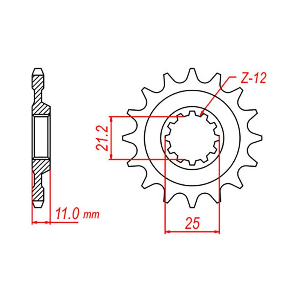 SPKT FRONT OE STEEL 824 13T #520