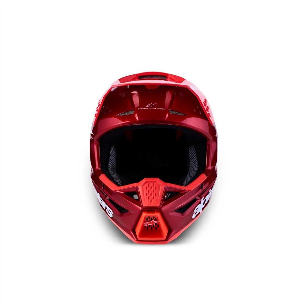Alpinestars S-M3 Radium Motocross Helmet Red Metallic/Red Fluoro/White Gloss