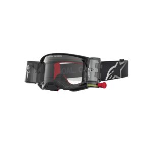 Alpinestars Supertech Firma Rolloff Goggles Black/Silver Clear Lens - Image 1