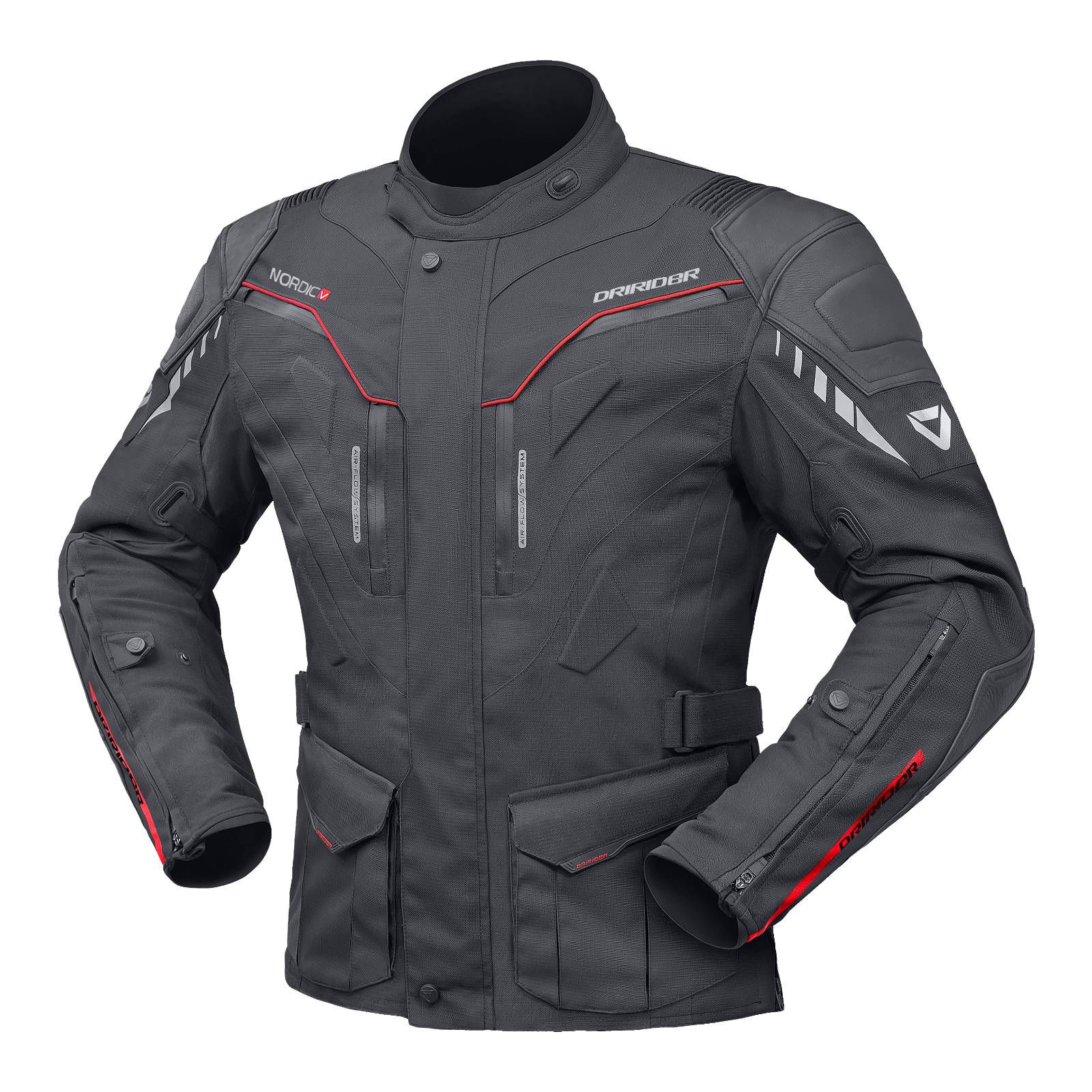 Dririder Nordic V Sports Touring Road Jacket Black/BLack - Image 1