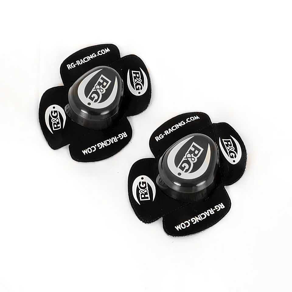 Wider Aero Knee Sliders Pair Black R&G