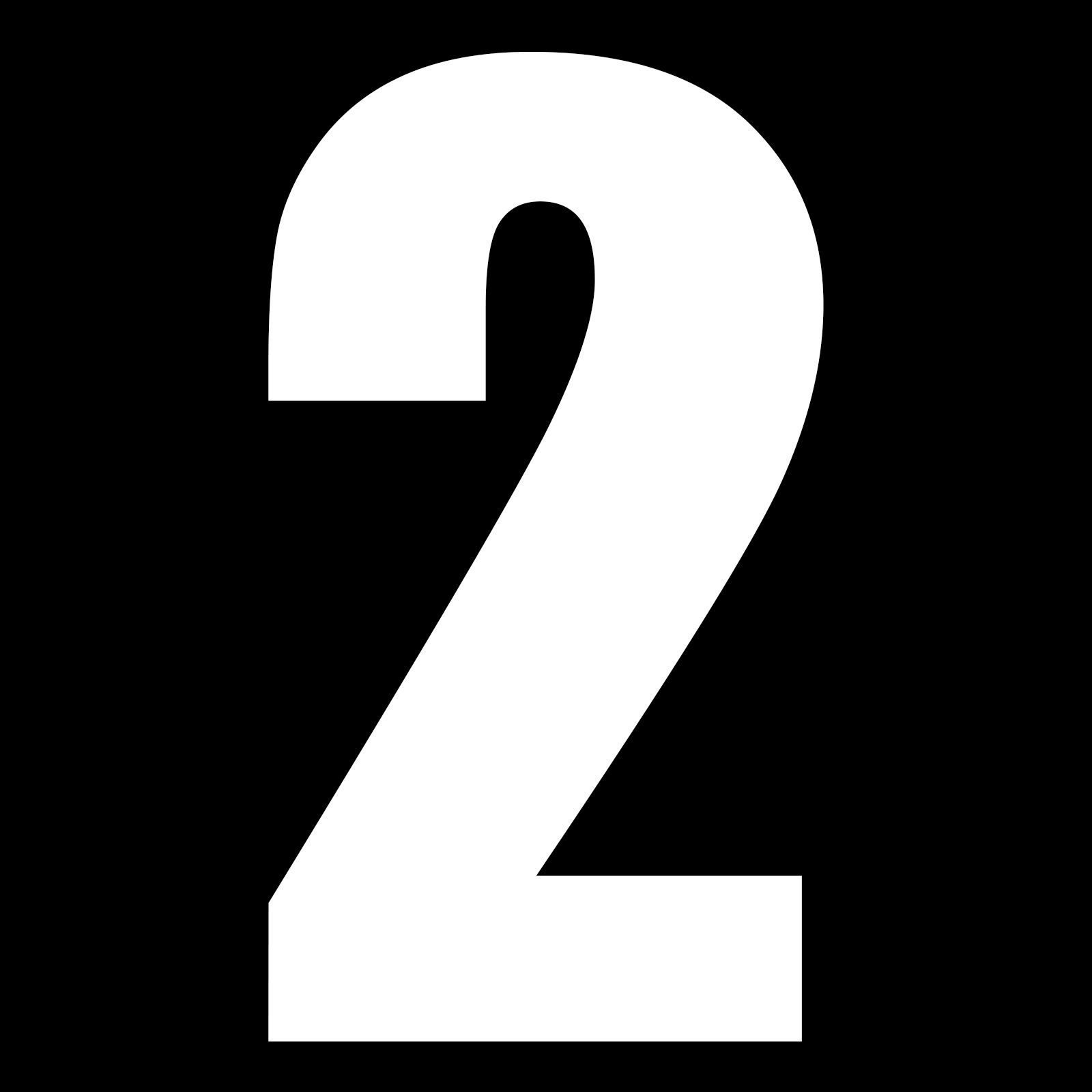 WHITES RACE NUMBER 6in VINYL #2 WHT PKT of 10 - Image 1