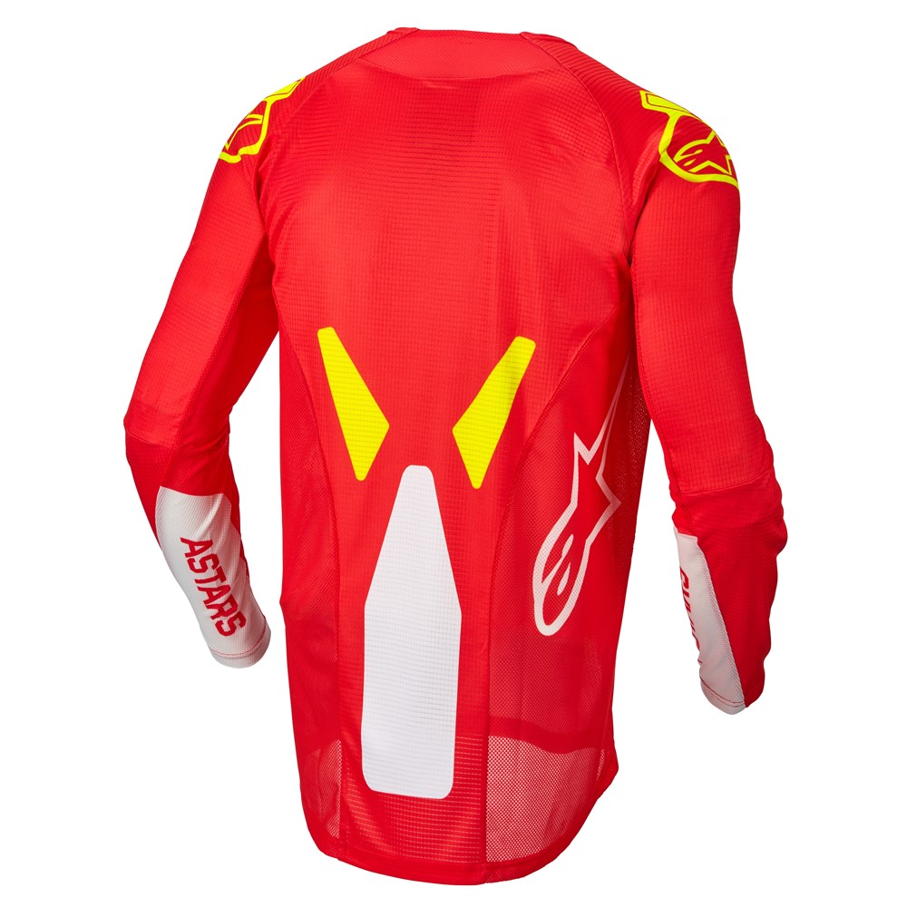 Alpinestars Techstar Factory Motocross Jersey Red Fluoro/White/Yellow Fluoro