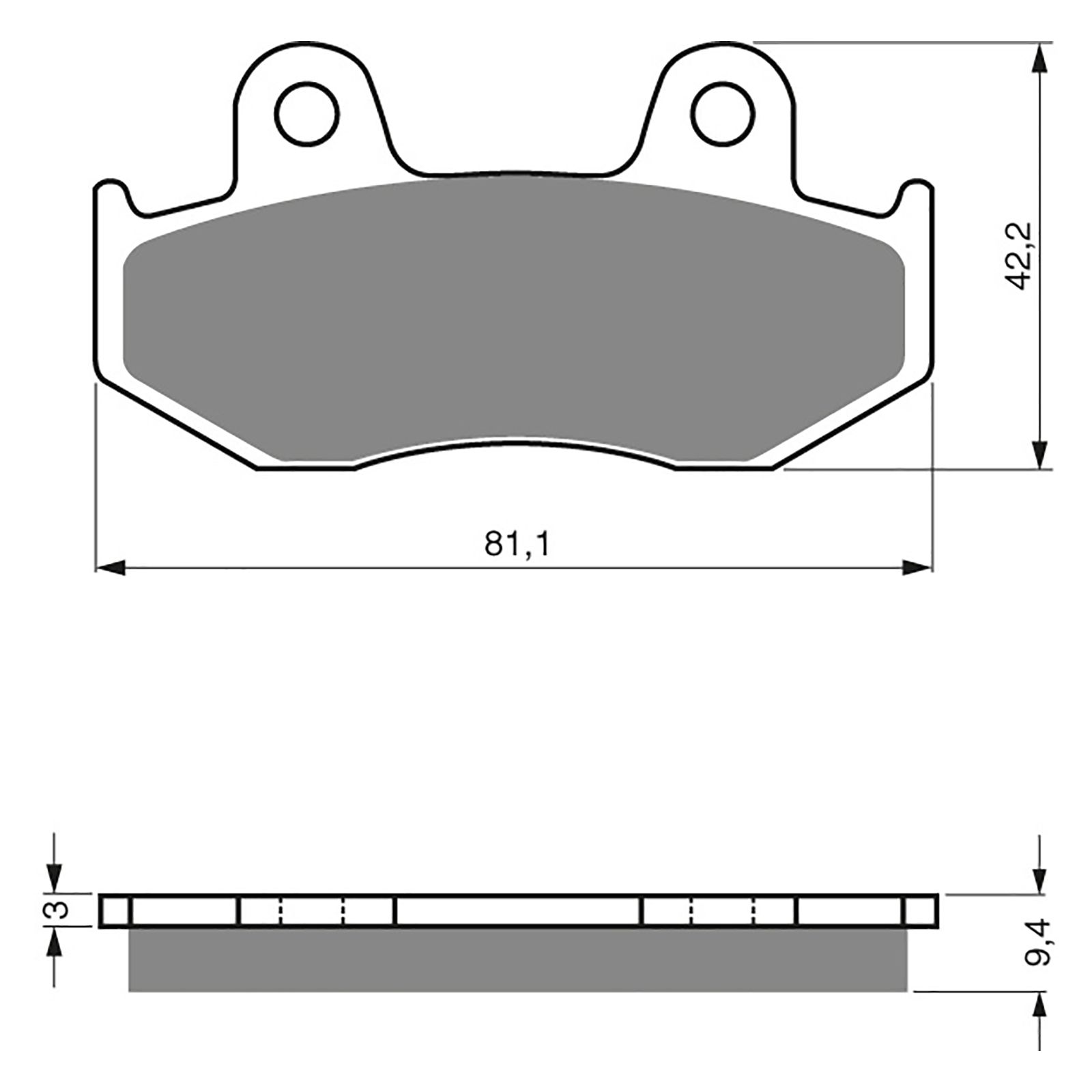 BRAKE PADS GOLDFREN OFFROAD RACING GF188 - K5 ( PR295 ) - Image 1