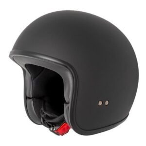 Rjays Trophy Open Face Helmet Matte Black - No Studs - Image 1