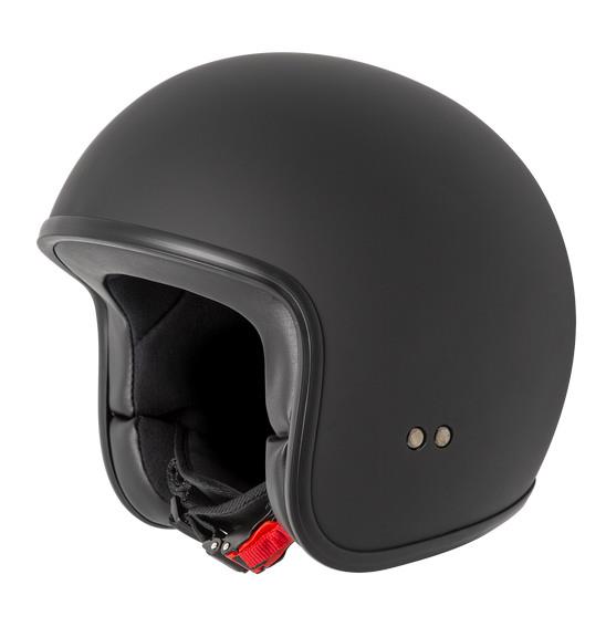Rjays Trophy Open Face Helmet Matte Black - No Studs