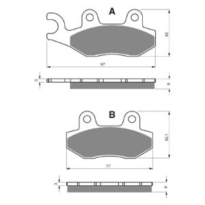 BRAKE PADS GOLDFREN SINTERED SPORTS GF334 - S3 (P192) - Image 1