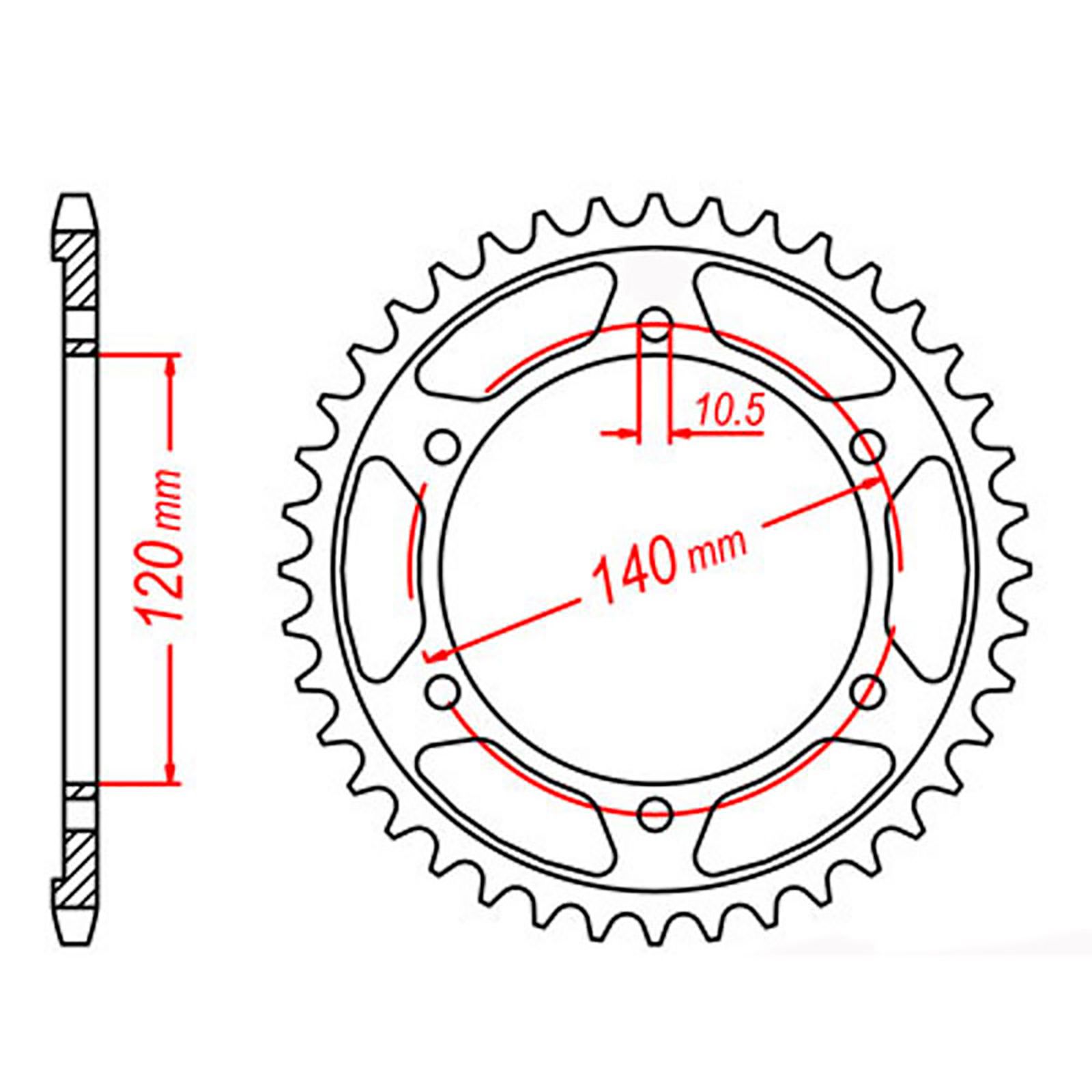 SPKT REAR OE STEEL 1490 40T #520 - Image 1