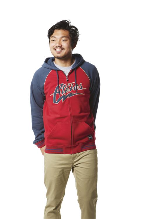 THUNDEROUS ZIP FLEECE [RED/NAVY]