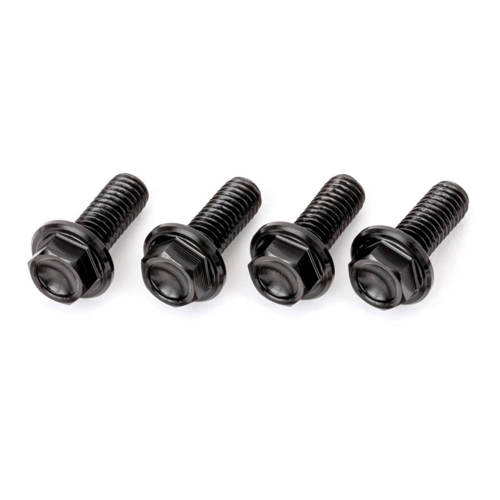 DRC Aluminum M6 Flange Bolts 20mm - Black 4pcs - Image 2