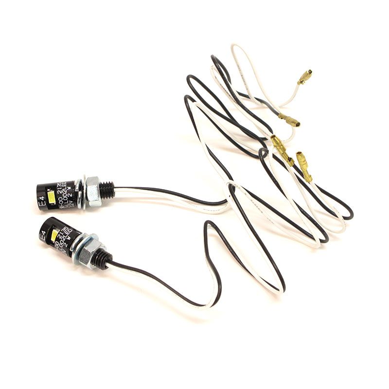 WHITES NUMBER PLATE LED BOLT LIGHT 17x12 BLK (Pair)